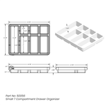 50056 | Small 7 Compartment Drawer Organizer